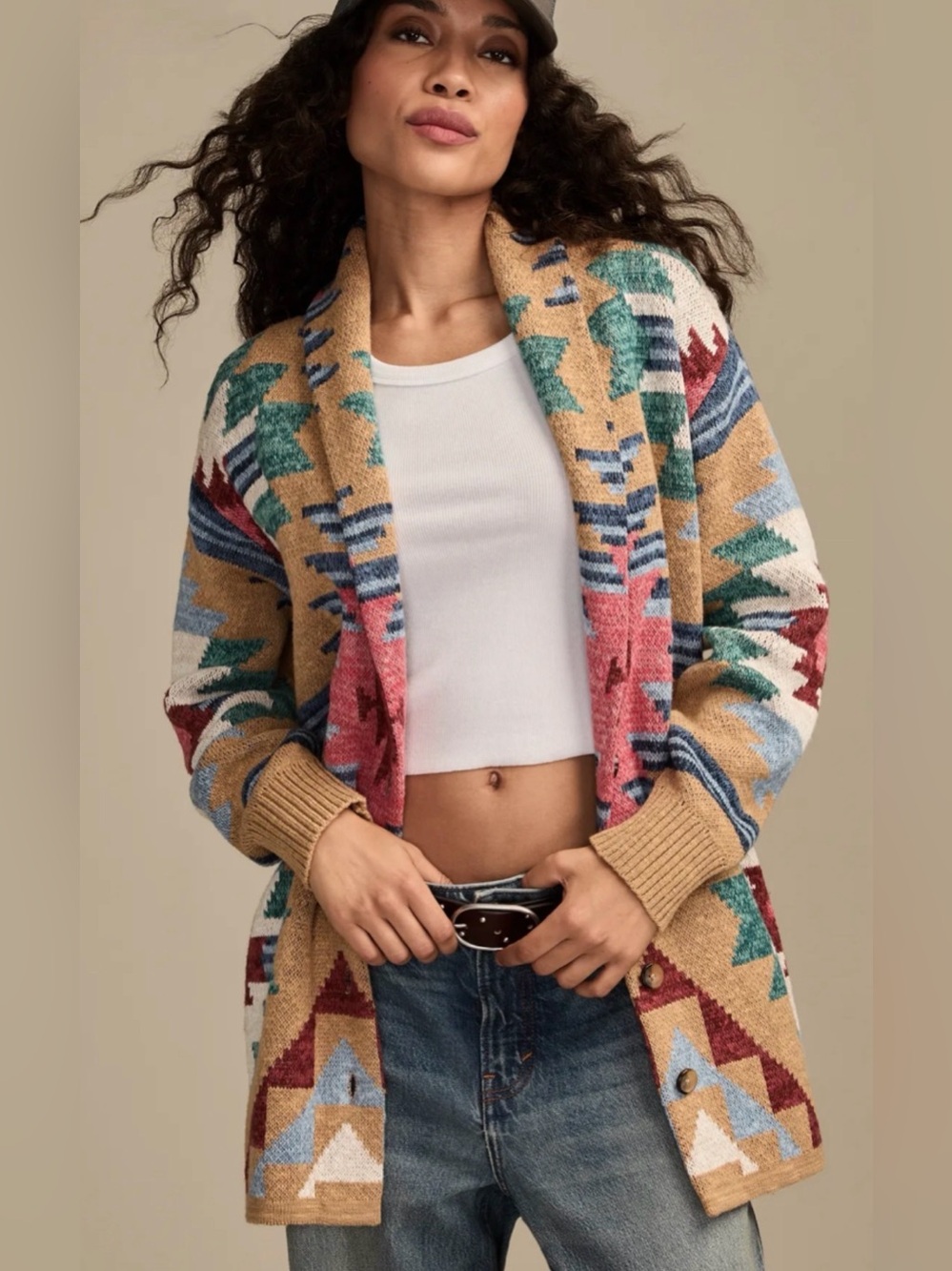 Lucky Brand Southwest Cardigan Size Medium
